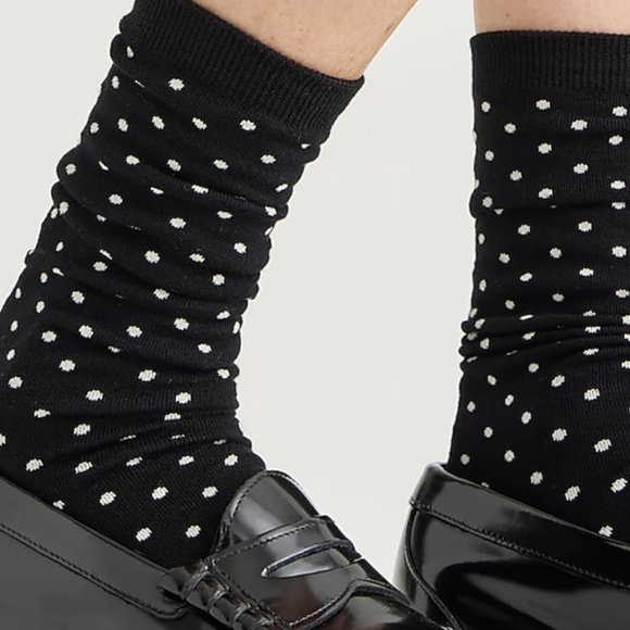 J. Crew Lurex Dot Socks New - Picture 1 of 2
